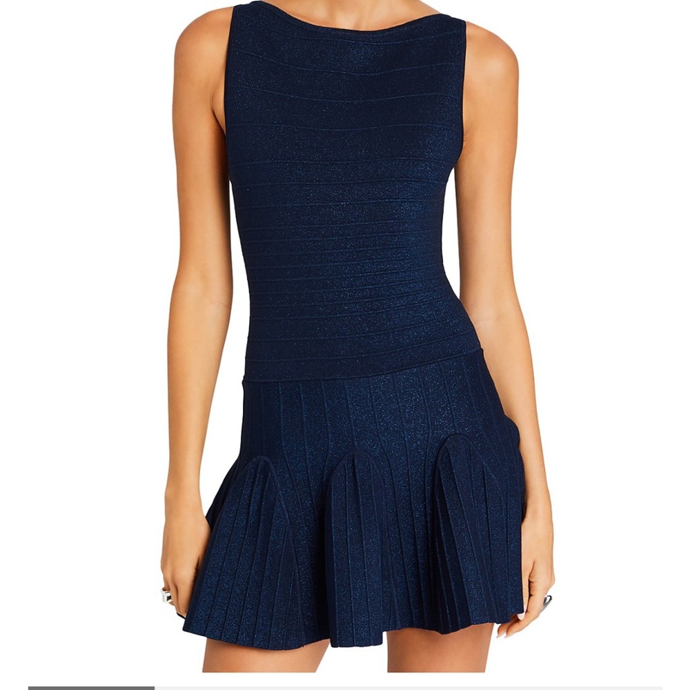 Retrofete Blue Fit and Flare Mini Dress